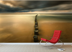 Line Wall Mural Wallpaper - Canvas Art Rocks - 2