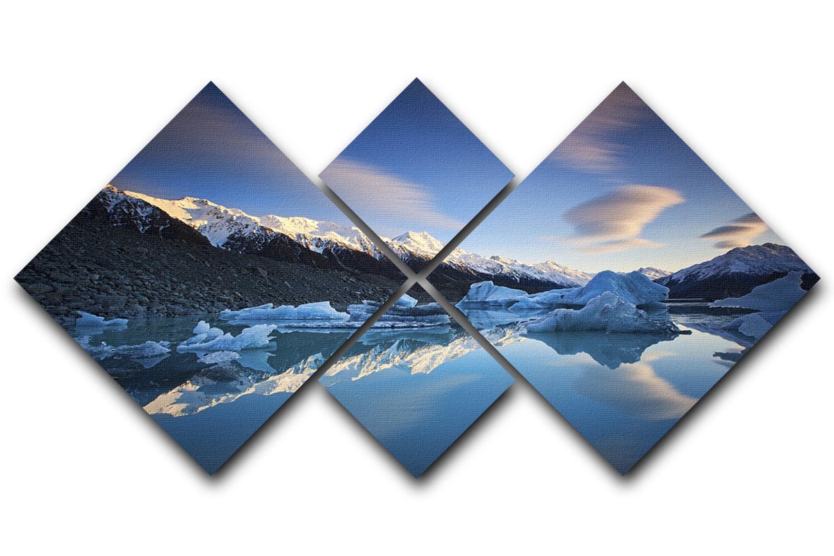 Winter Symmetry 4 Square Multi Panel Canvas - Canvas Art Rocks - 1