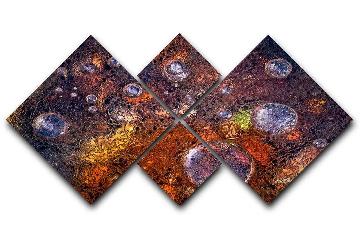 Winter Over Autumn 4 Square Multi Panel Canvas - Canvas Art Rocks - 1