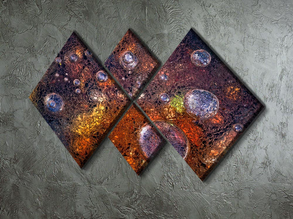 Winter Over Autumn 4 Square Multi Panel Canvas - Canvas Art Rocks - 2