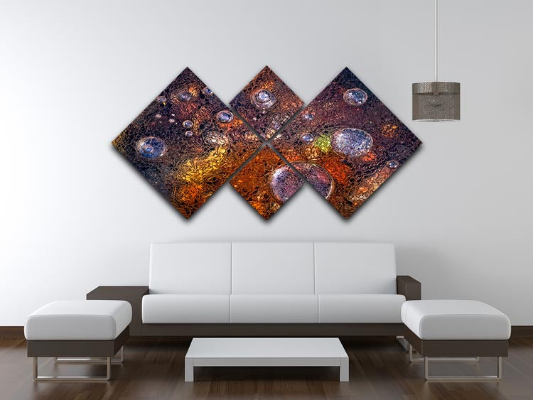 Winter Over Autumn 4 Square Multi Panel Canvas - Canvas Art Rocks - 3