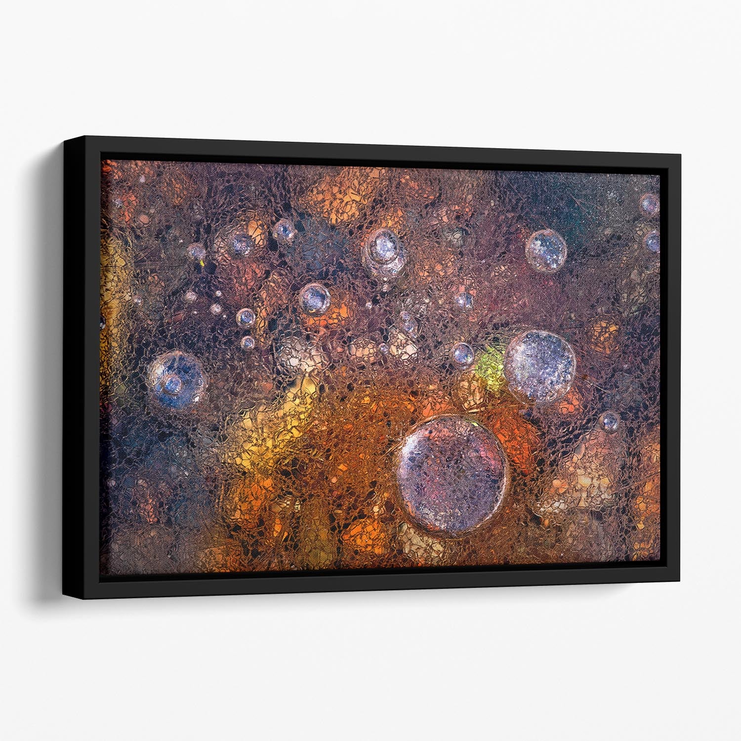 Winter Over Autumn Floating Framed Canvas - Canvas Art Rocks - 1