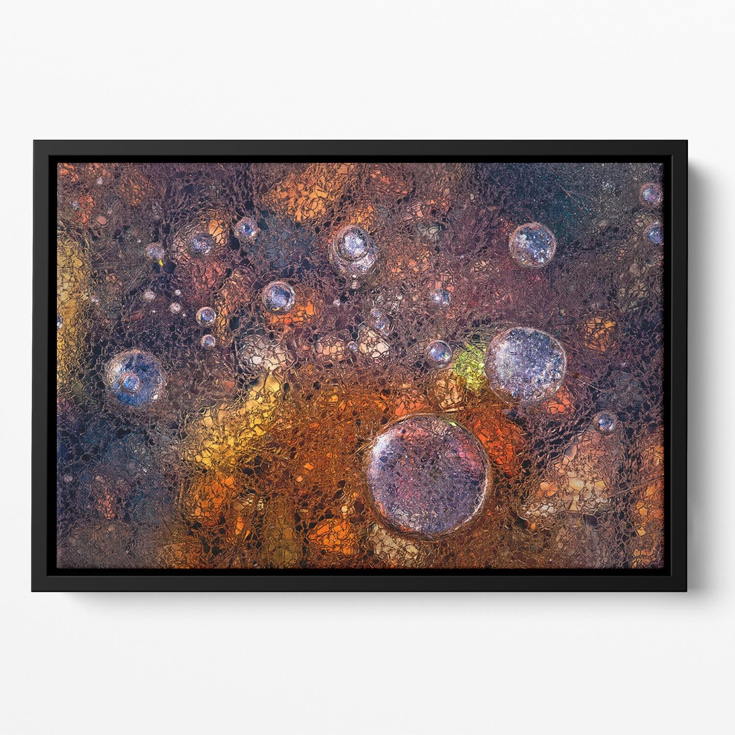 Winter Over Autumn Floating Framed Canvas - Canvas Art Rocks - 2