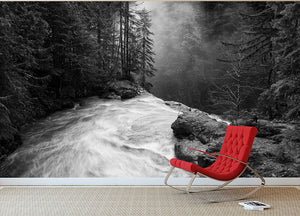 Over The Falls Wall Mural Wallpaper - Canvas Art Rocks - 2