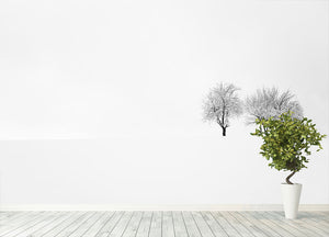 Tree And Silence Wall Mural Wallpaper - Canvas Art Rocks - 4