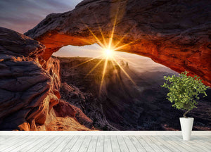 The Mesa Arch Wall Mural Wallpaper - Canvas Art Rocks - 4