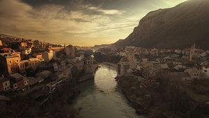 Mostar Wall Mural Wallpaper - Canvas Art Rocks - 1