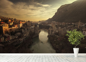 Mostar Wall Mural Wallpaper - Canvas Art Rocks - 4