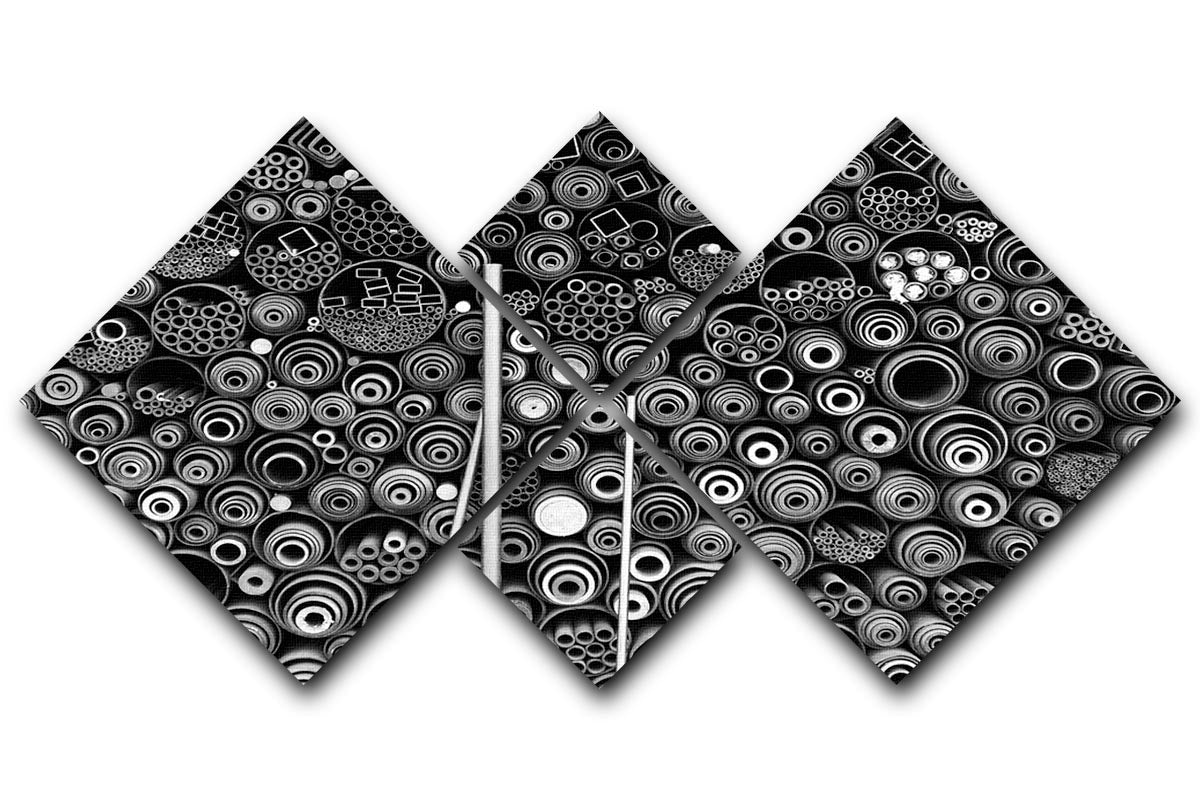 3 More Pipes 4 Square Multi Panel Canvas - Canvas Art Rocks - 1