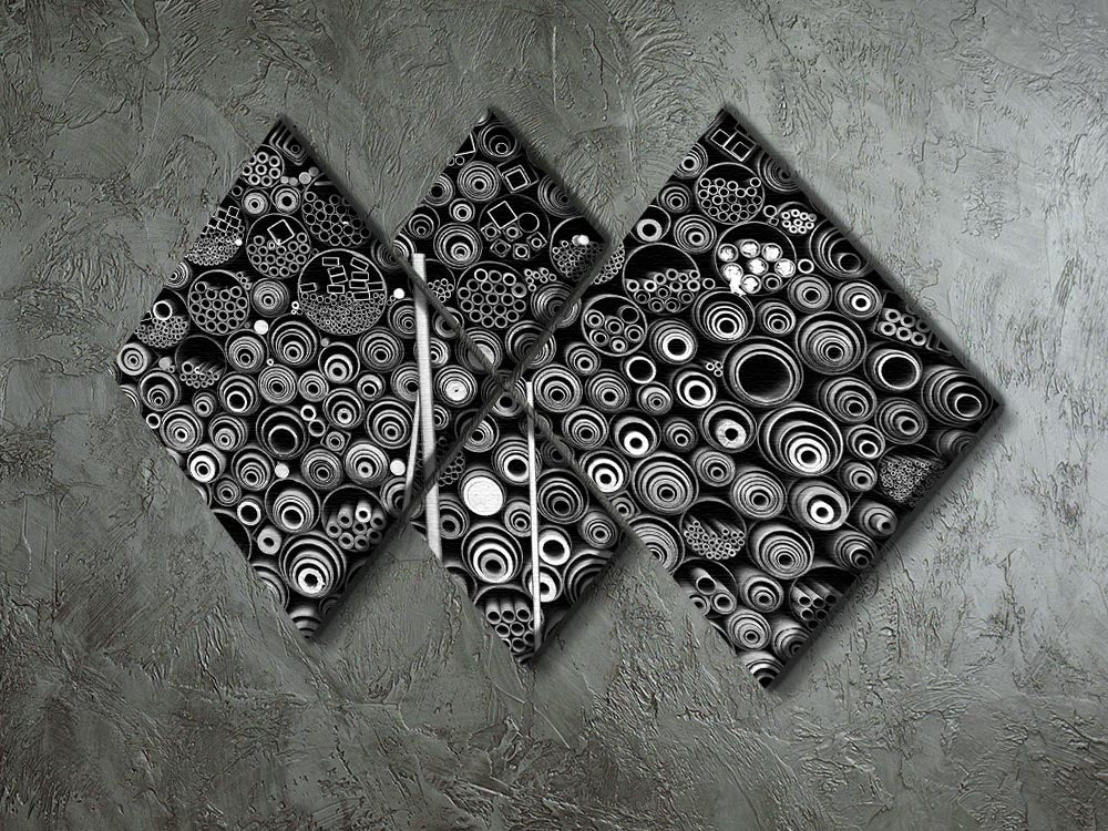 3 More Pipes 4 Square Multi Panel Canvas - Canvas Art Rocks - 2