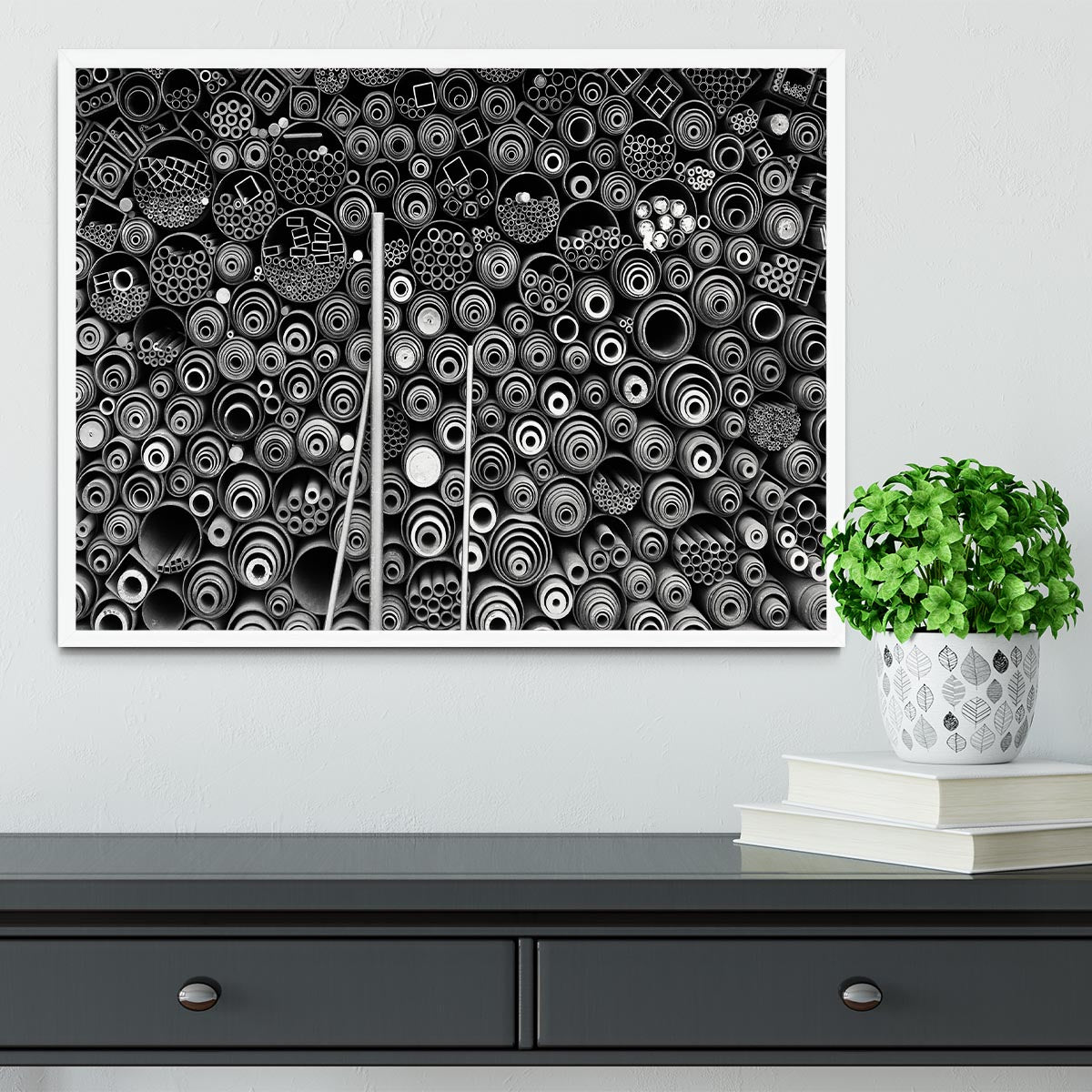 3 More Pipes Framed Print - Canvas Art Rocks -6