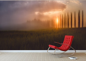 Tuscany Sunrising Wall Mural Wallpaper - Canvas Art Rocks - 2