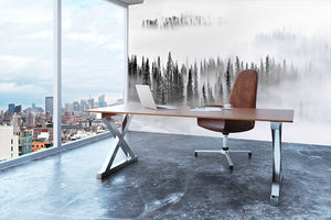 Foggy Forest Wall Mural Wallpaper - Canvas Art Rocks - 3