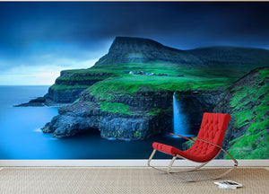 Gasadalur Wall Mural Wallpaper - Canvas Art Rocks - 2