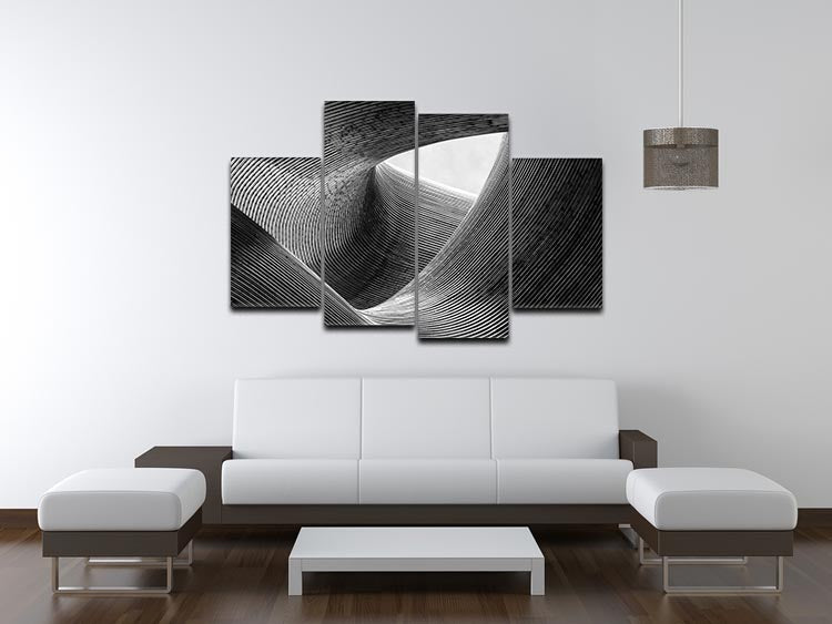 Lines 4 Split Panel Canvas - Canvas Art Rocks - 3