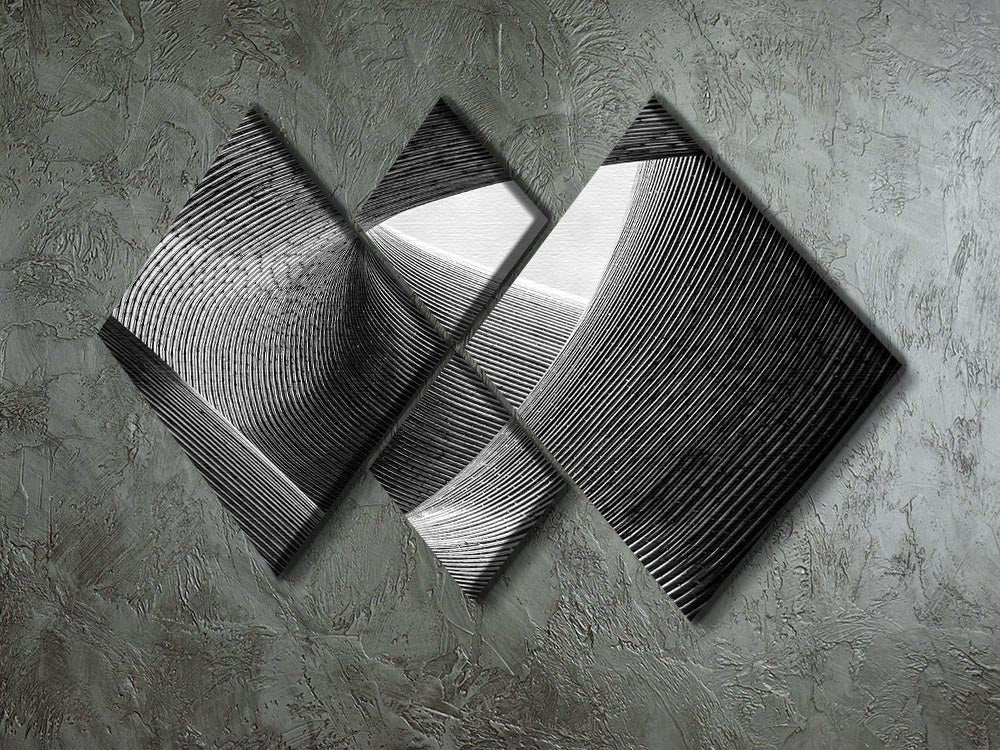 Lines 4 Square Multi Panel Canvas - Canvas Art Rocks - 2