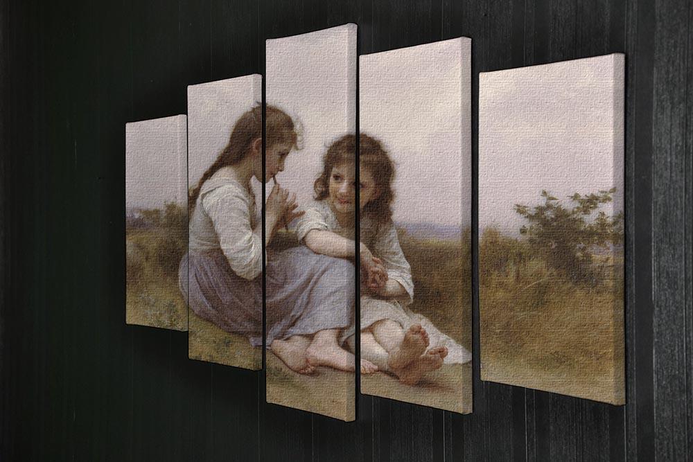 A Childhood Idyll 1900 By Bouguereau 5 Split Panel Canvas - Canvas Art Rocks - 2