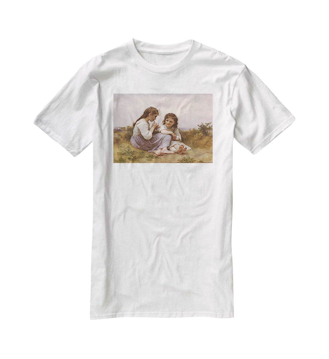 A Childhood Idyll 1900 By Bouguereau T-Shirt - Canvas Art Rocks - 5