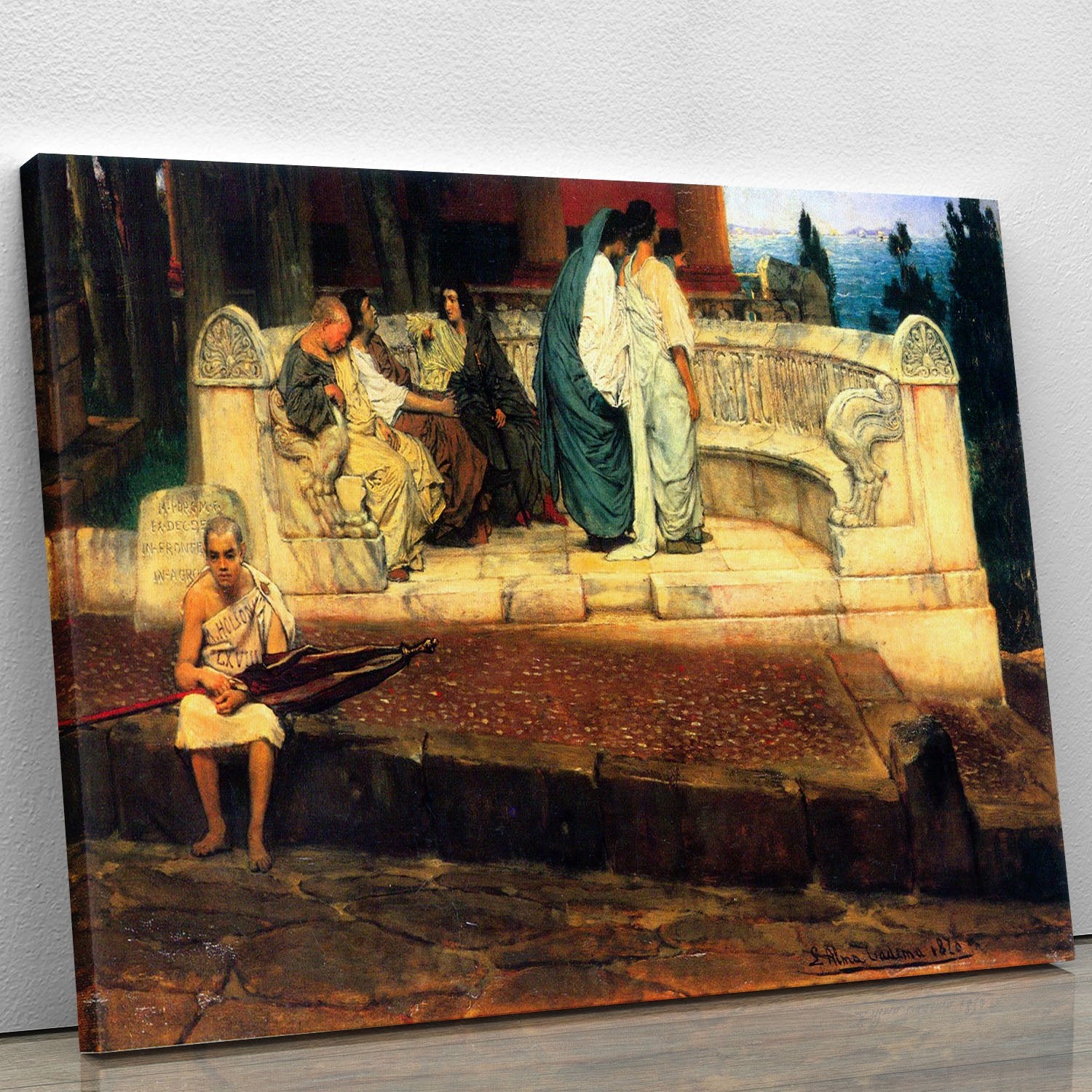 A Exedra by Alma Tadema Canvas Print or Poster