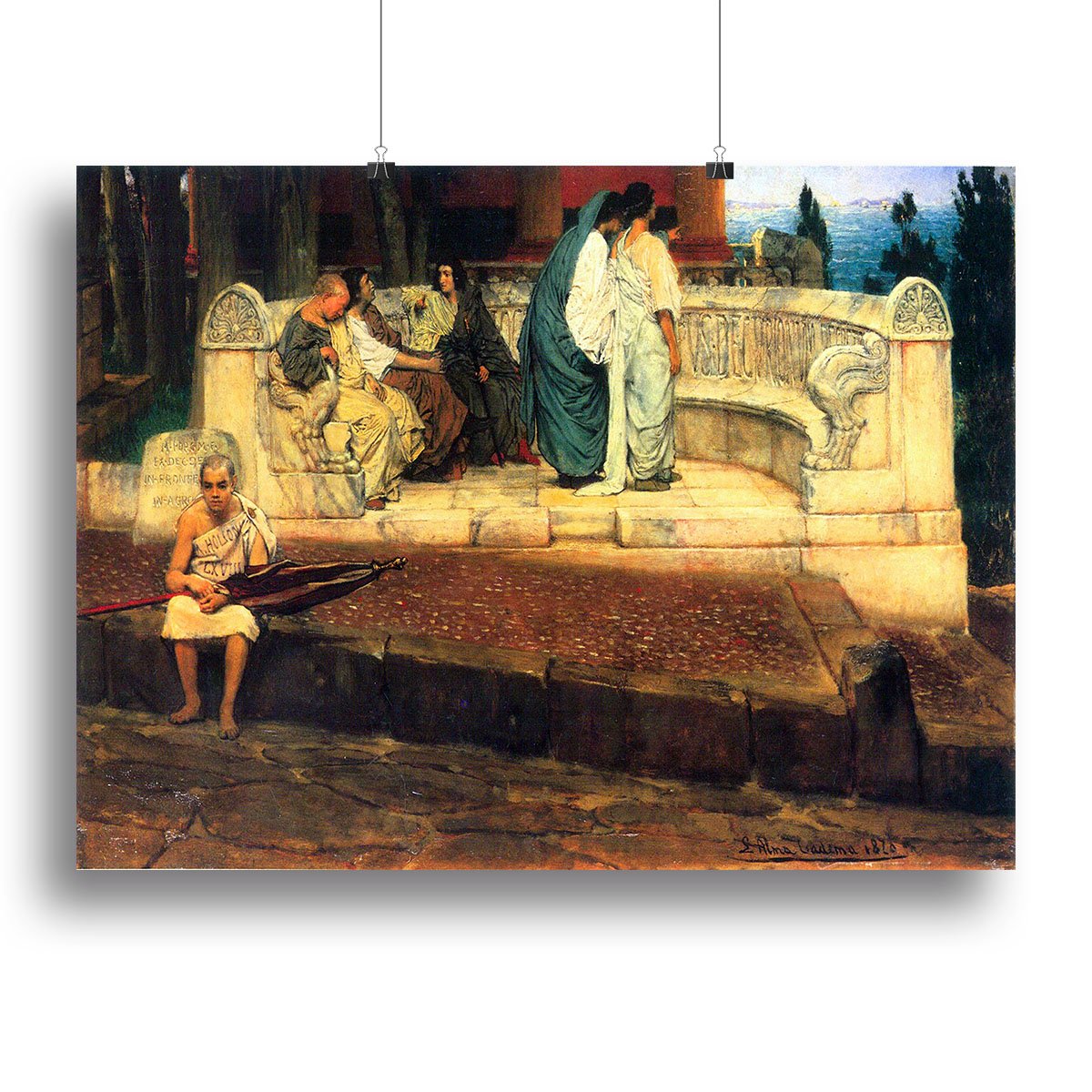 A Exedra by Alma Tadema Canvas Print or Poster