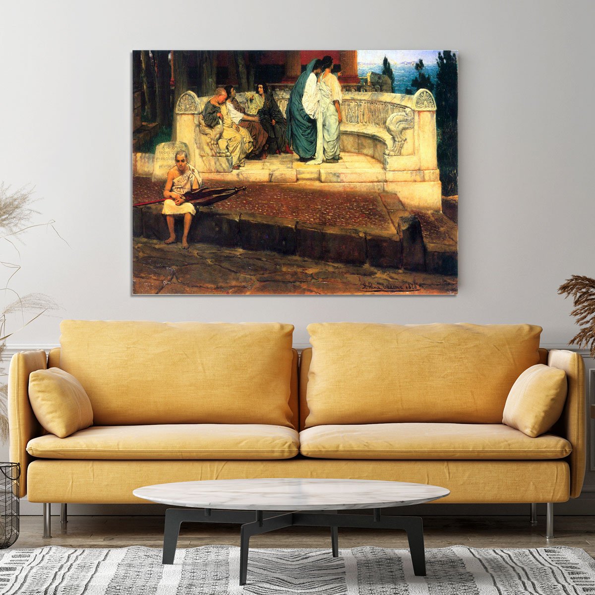 A Exedra by Alma Tadema Canvas Print or Poster