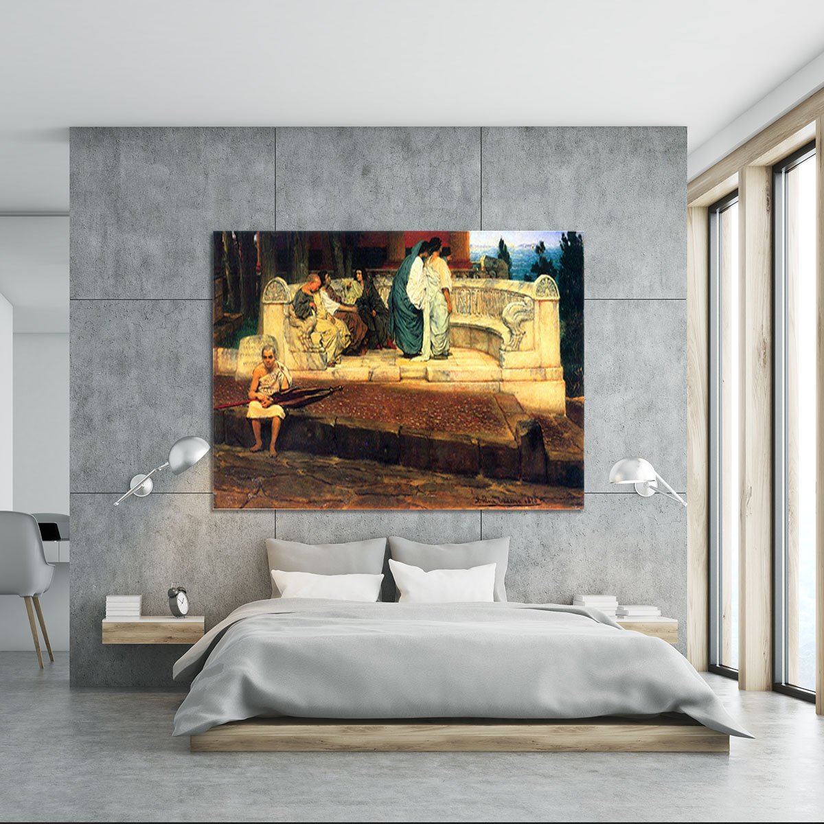 A Exedra by Alma Tadema Canvas Print or Poster