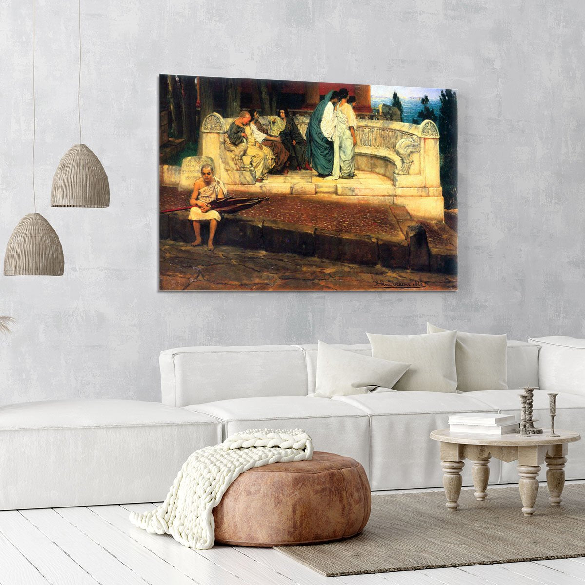 A Exedra by Alma Tadema Canvas Print or Poster