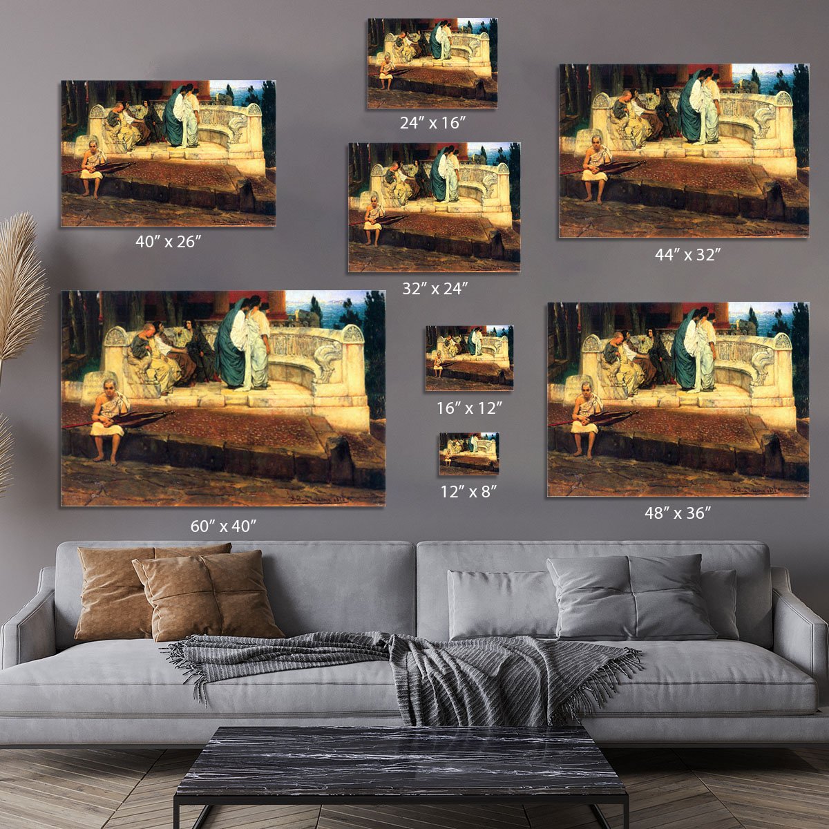 A Exedra by Alma Tadema Canvas Print or Poster