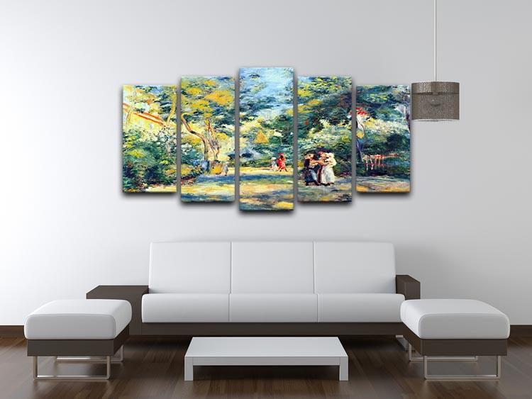 A Garden in Montmartre by Renoir 5 Split Panel Canvas - Canvas Art Rocks - 3