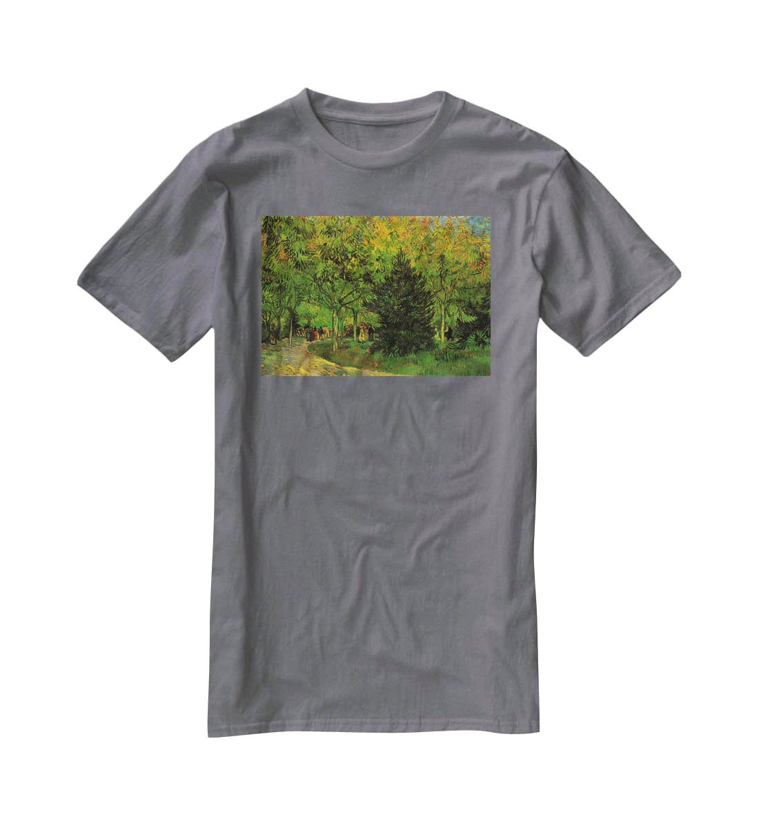 A Lane in the Public Garden at Arles by Van Gogh T-Shirt - Canvas Art Rocks - 3