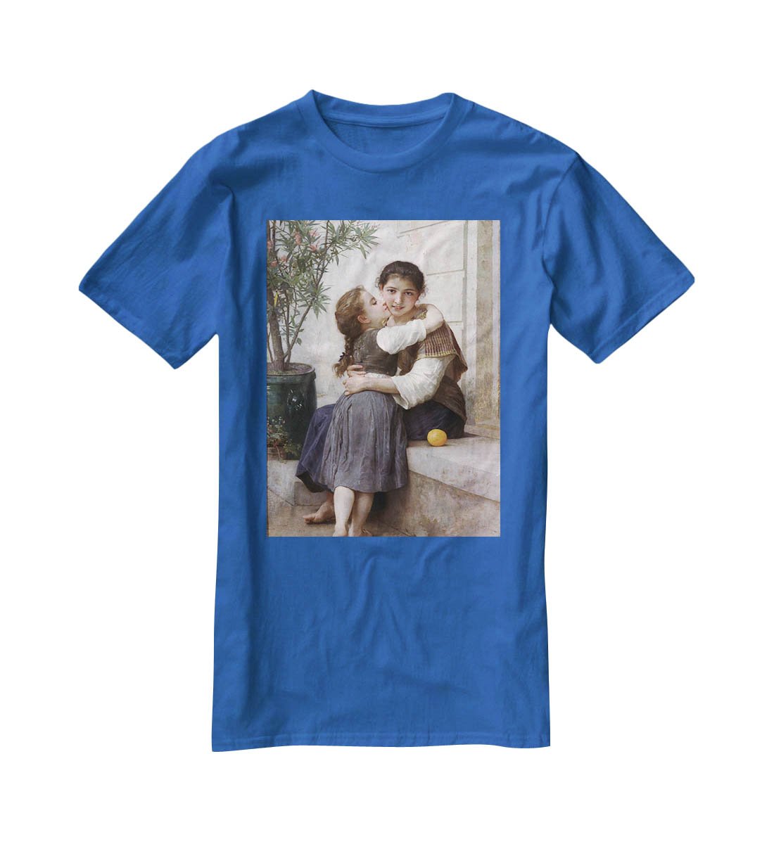 A Little Coaxing 1890 By Bouguereau T-Shirt - Canvas Art Rocks - 2