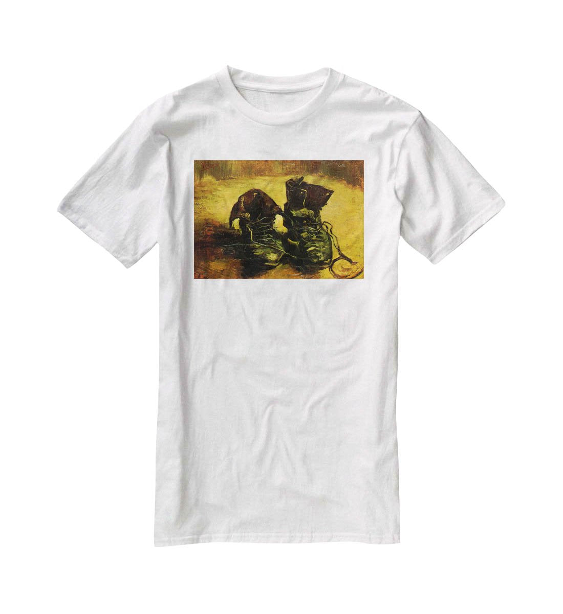 A Pair of Shoes 2 by Van Gogh T-Shirt - Canvas Art Rocks - 5