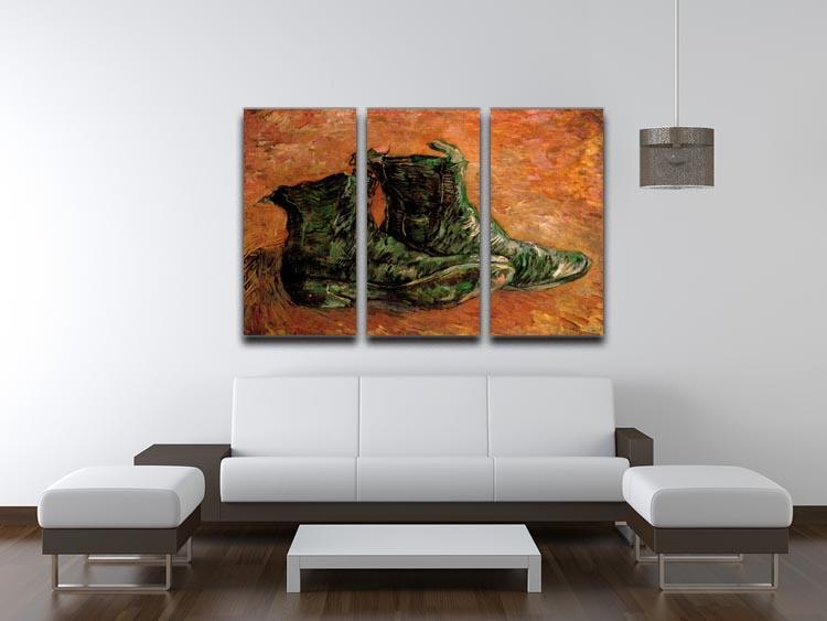 A Pair of Shoes by Van Gogh 3 Split Panel Canvas Print - Canvas Art Rocks - 4