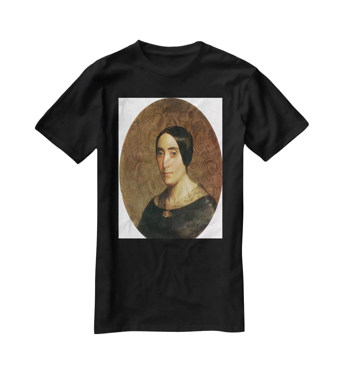A Portrait of Amelina Dufaud Bouguereau 1850 By Bouguereau T-Shirt - Canvas Art Rocks - 1