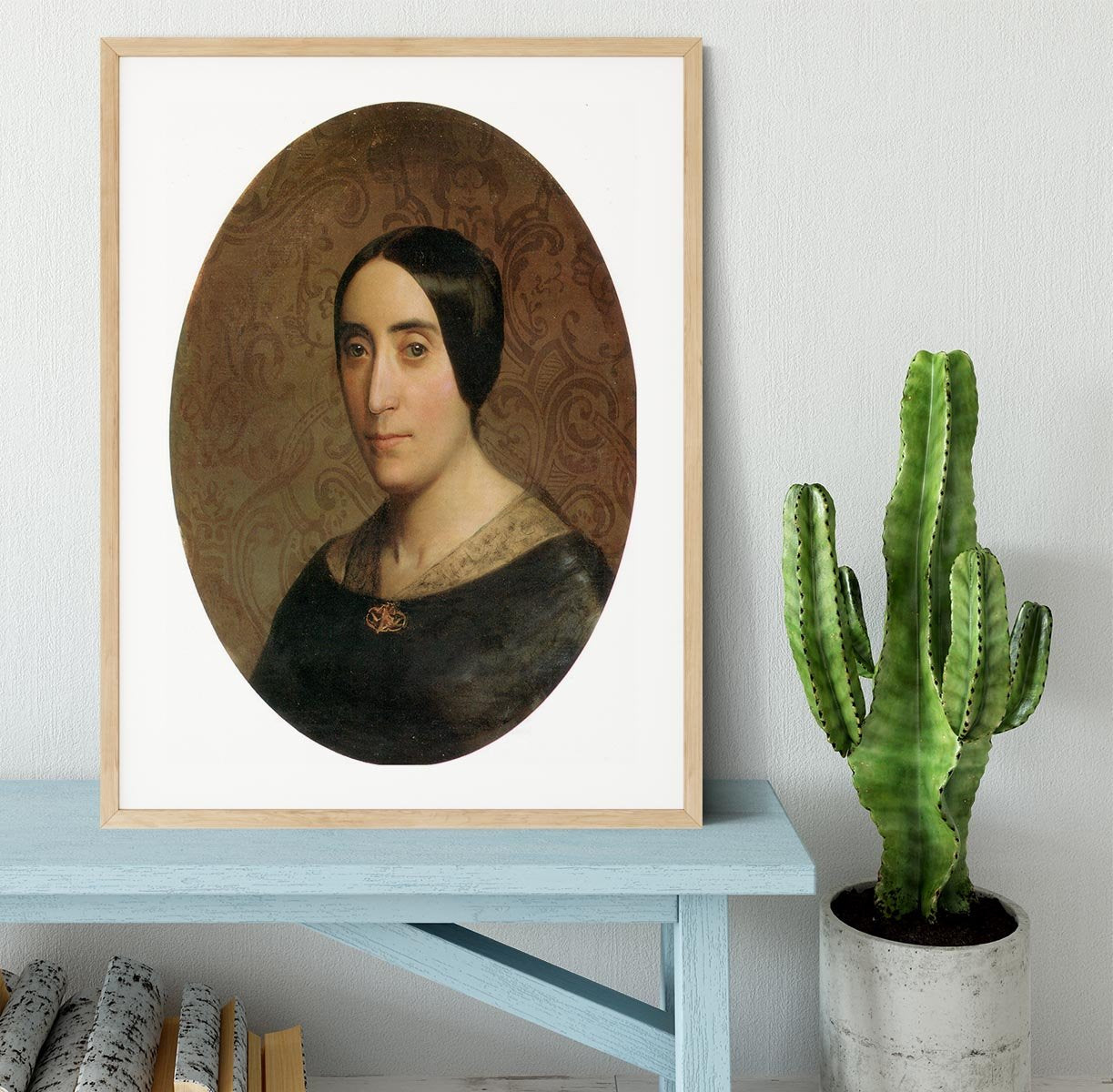 A Portrait of Amelina Dufaud Bouguereau 1850 By Bouguereau Framed Print - Canvas Art Rocks - 3