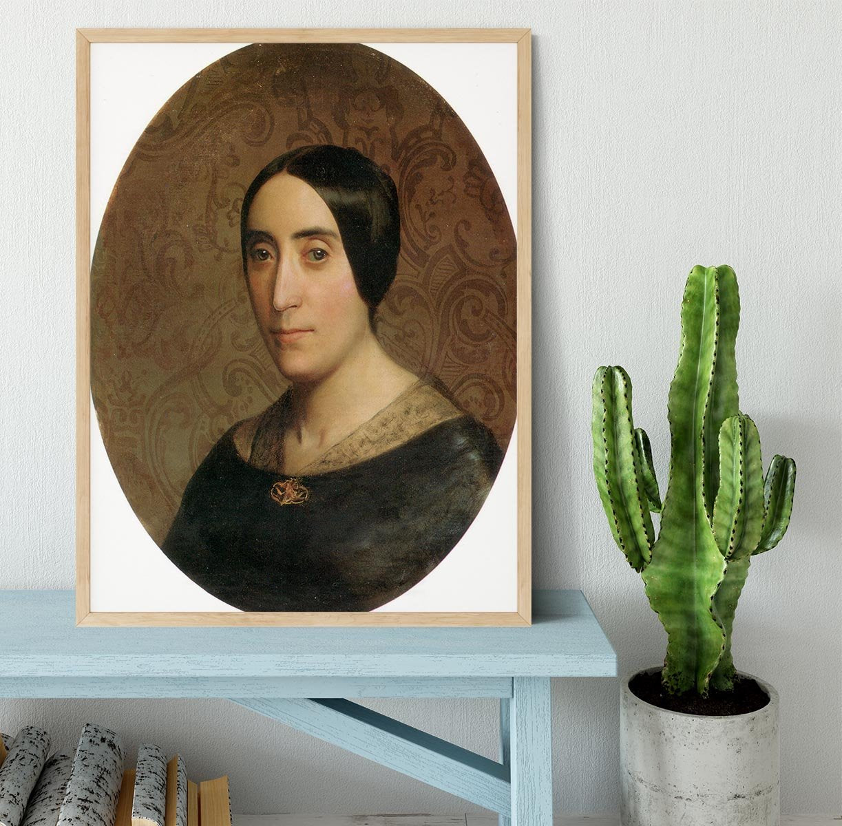 A Portrait of Amelina Dufaud Bouguereau 1850 By Bouguereau Framed Print - Canvas Art Rocks - 4