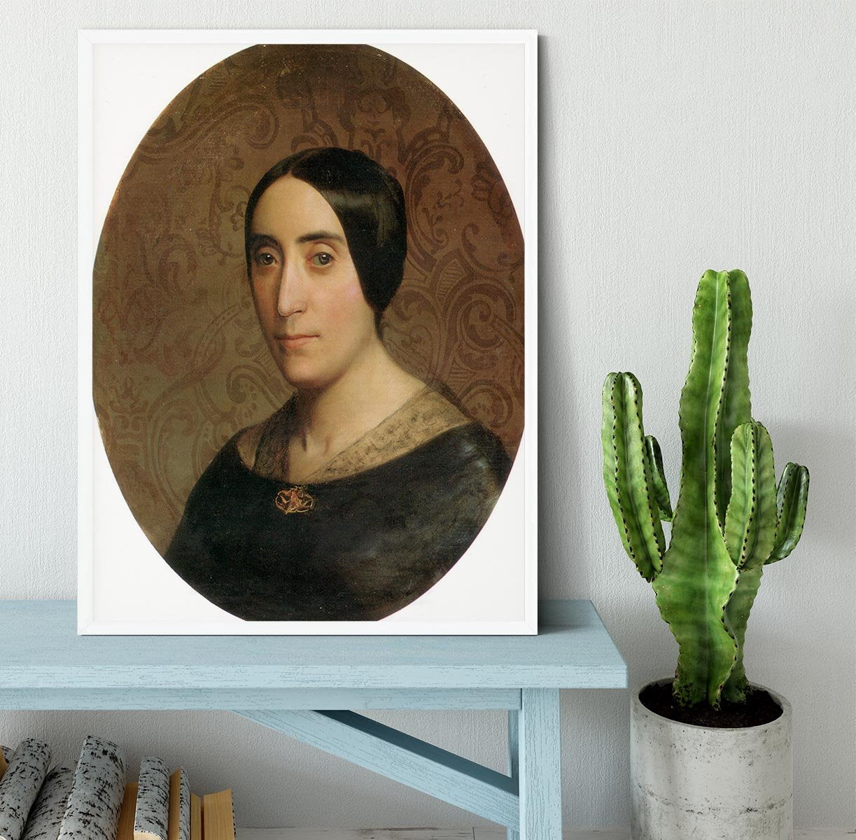 A Portrait of Amelina Dufaud Bouguereau 1850 By Bouguereau Framed Print - Canvas Art Rocks -6