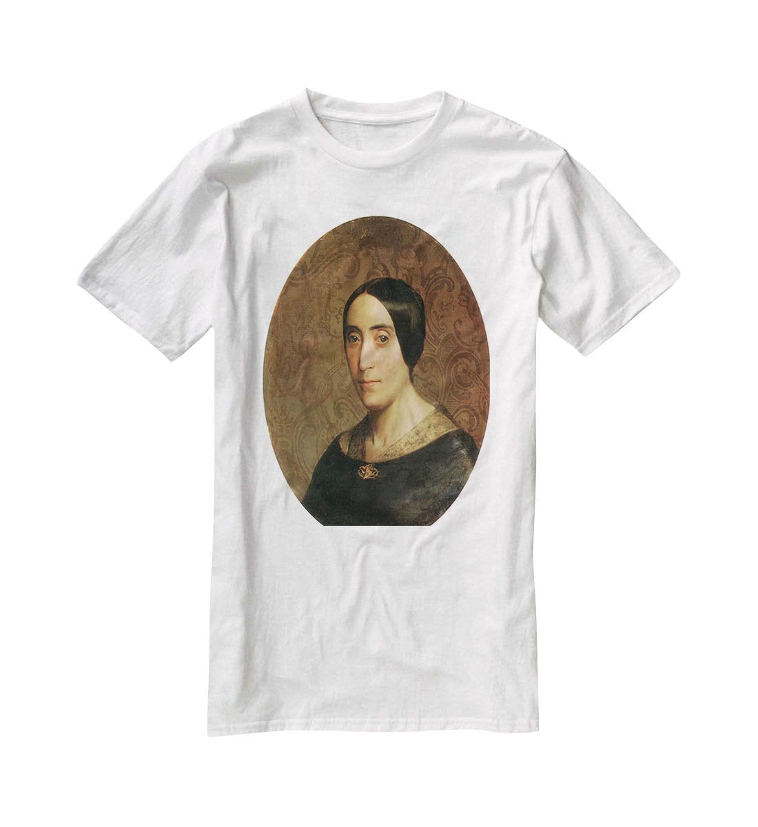 A Portrait of Amelina Dufaud Bouguereau 1850 By Bouguereau T-Shirt - Canvas Art Rocks - 5
