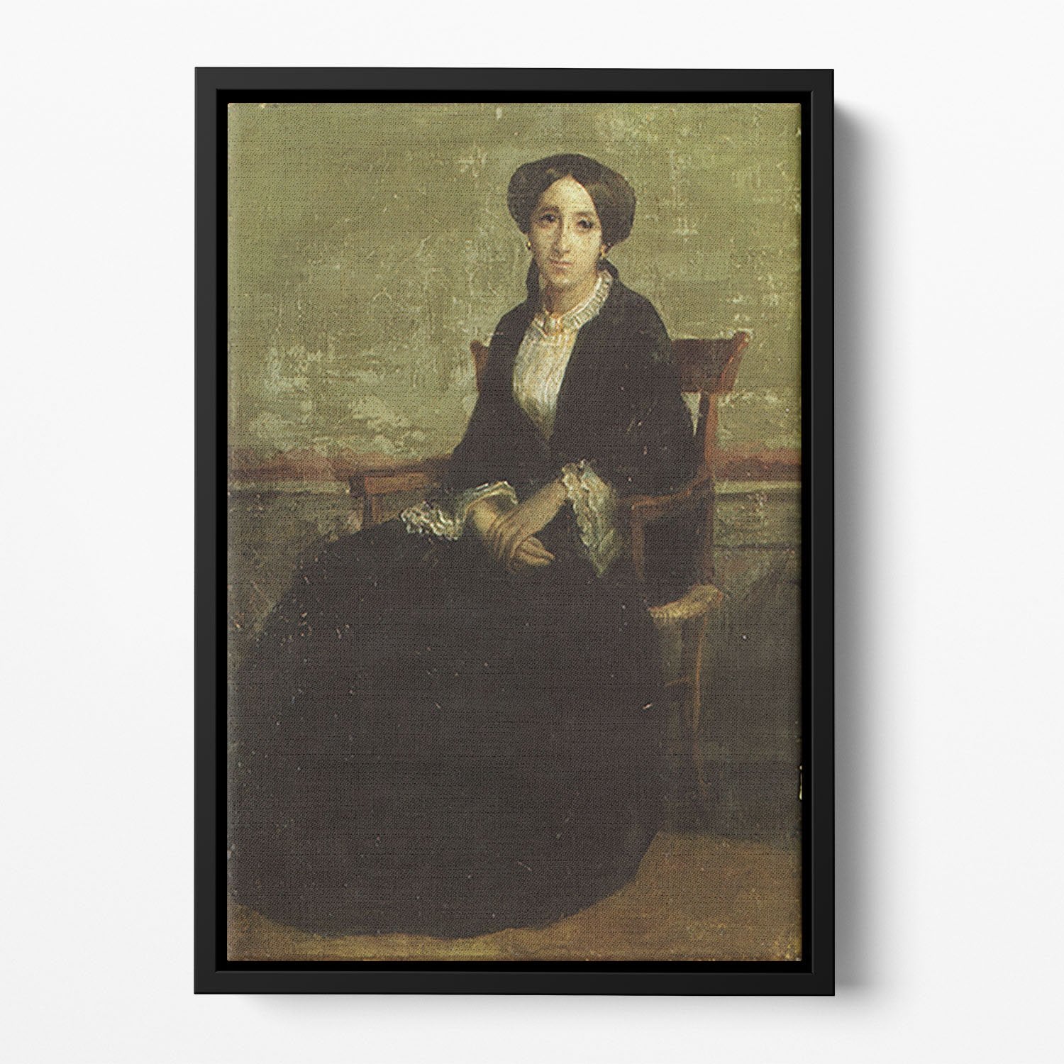 A Portrait of Genevieve Bouguereau 1850 By Bouguereau Floating Framed Canvas
