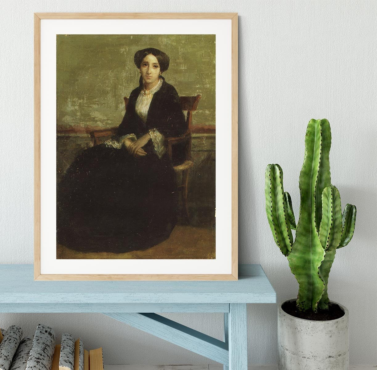 A Portrait of Genevieve Bouguereau 1850 By Bouguereau Framed Print - Canvas Art Rocks - 3