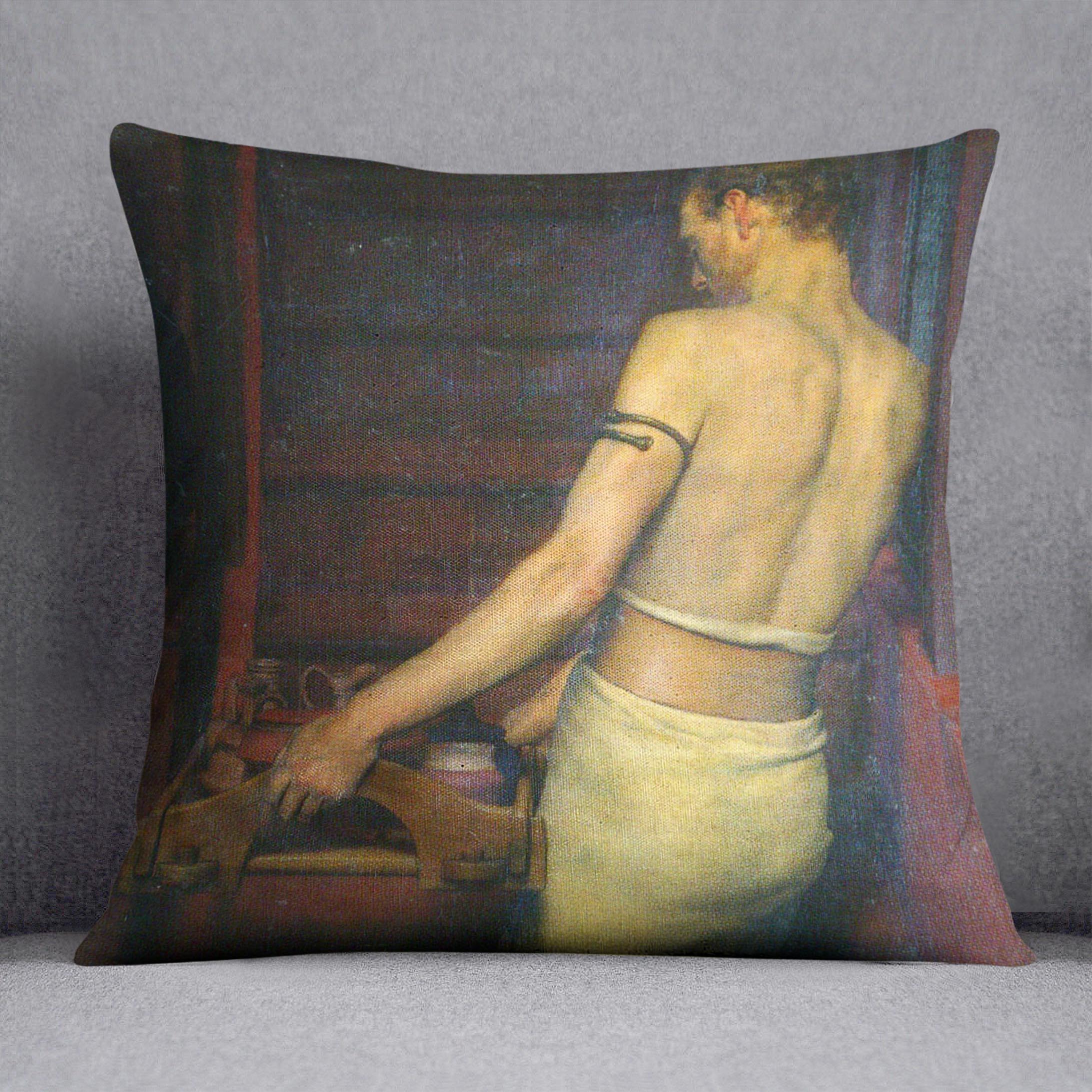 A Roman British potters by Alma Tadema Cushion - Canvas Art Rocks - 1