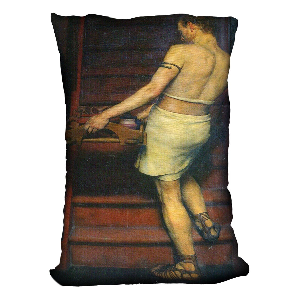 A Roman British potters by Alma Tadema Cushion - Canvas Art Rocks - 4