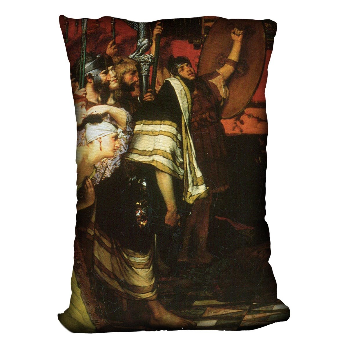 A Roman conqueror detail 1 by Alma Tadema Cushion - Canvas Art Rocks - 4