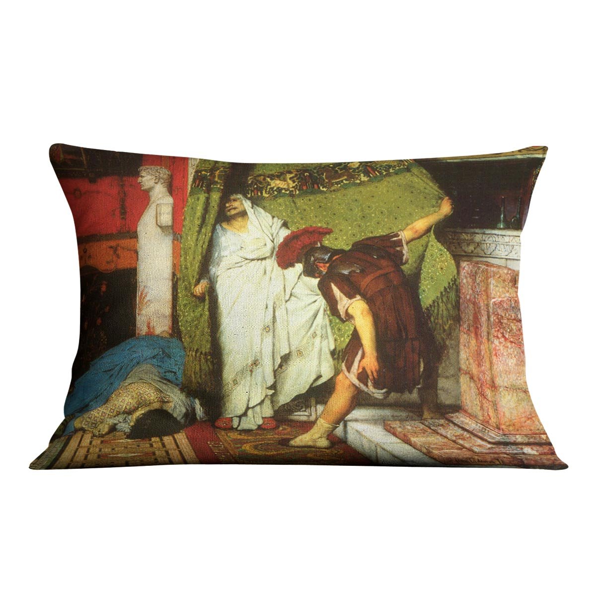 A Roman conqueror detail 2 by Alma Tadema Cushion - Canvas Art Rocks - 4