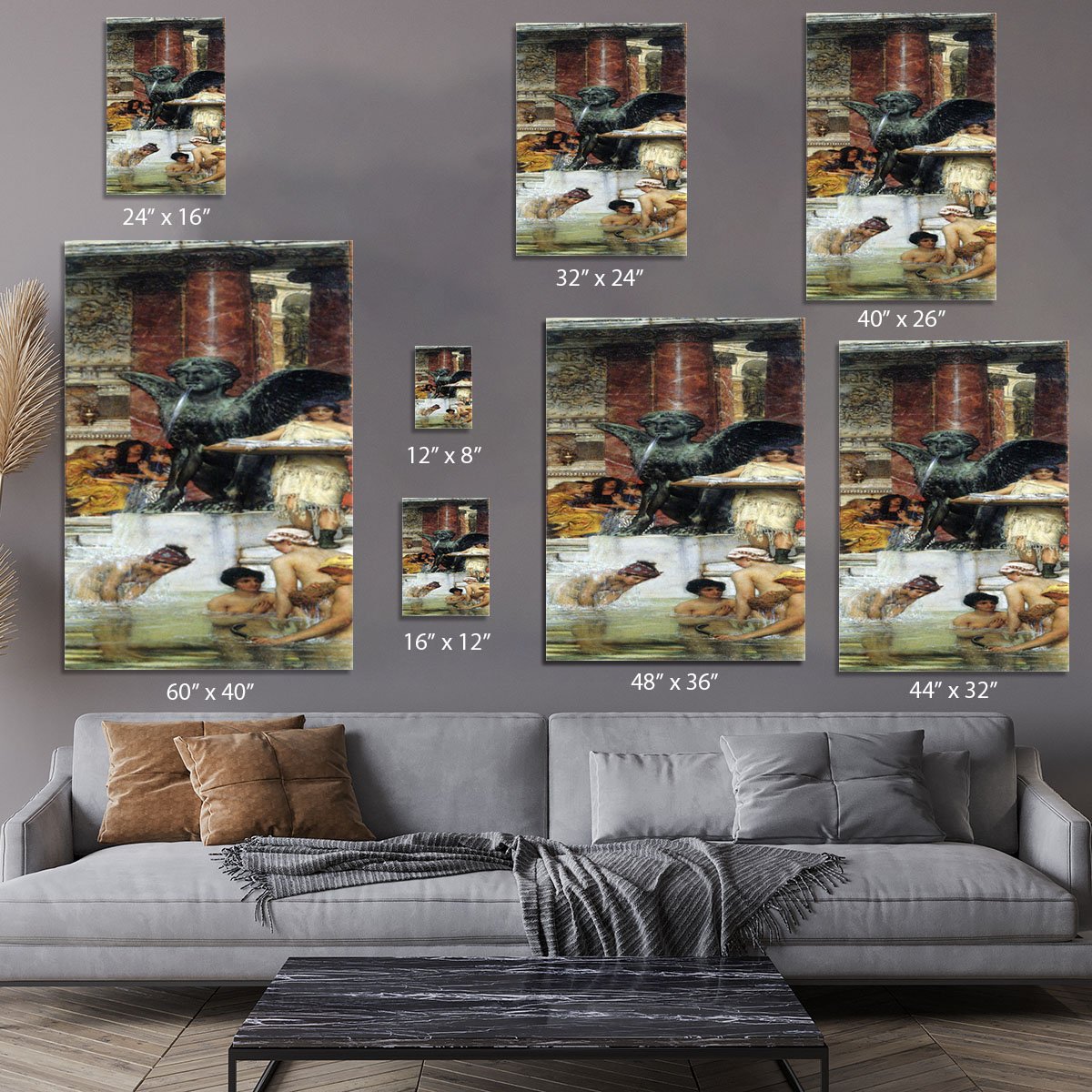 A bathroom An ancient tradition by Alma Tadema Canvas Print or Poster