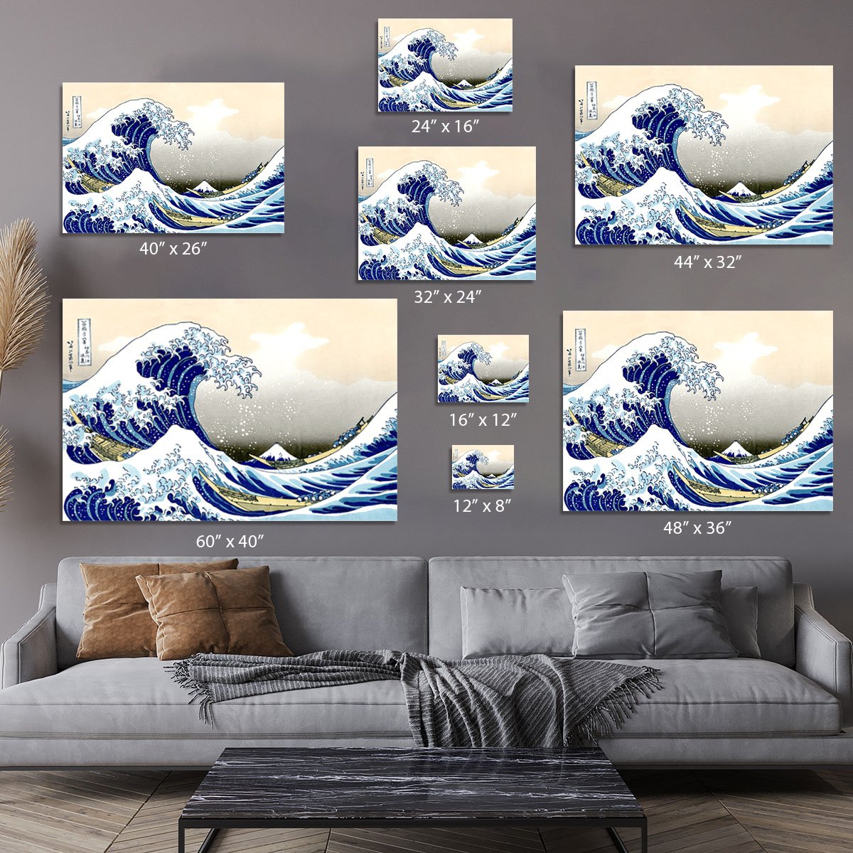 A big wave off Kanagawa by Hokusai Canvas Print or Poster