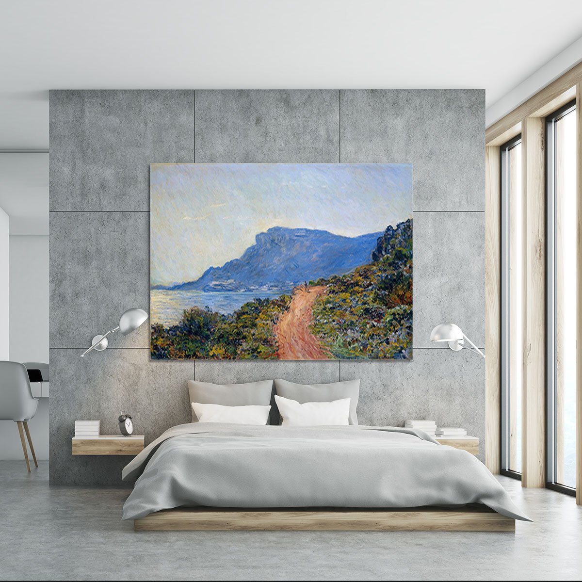 A coastal view with a bay by Monet Canvas Print or Poster