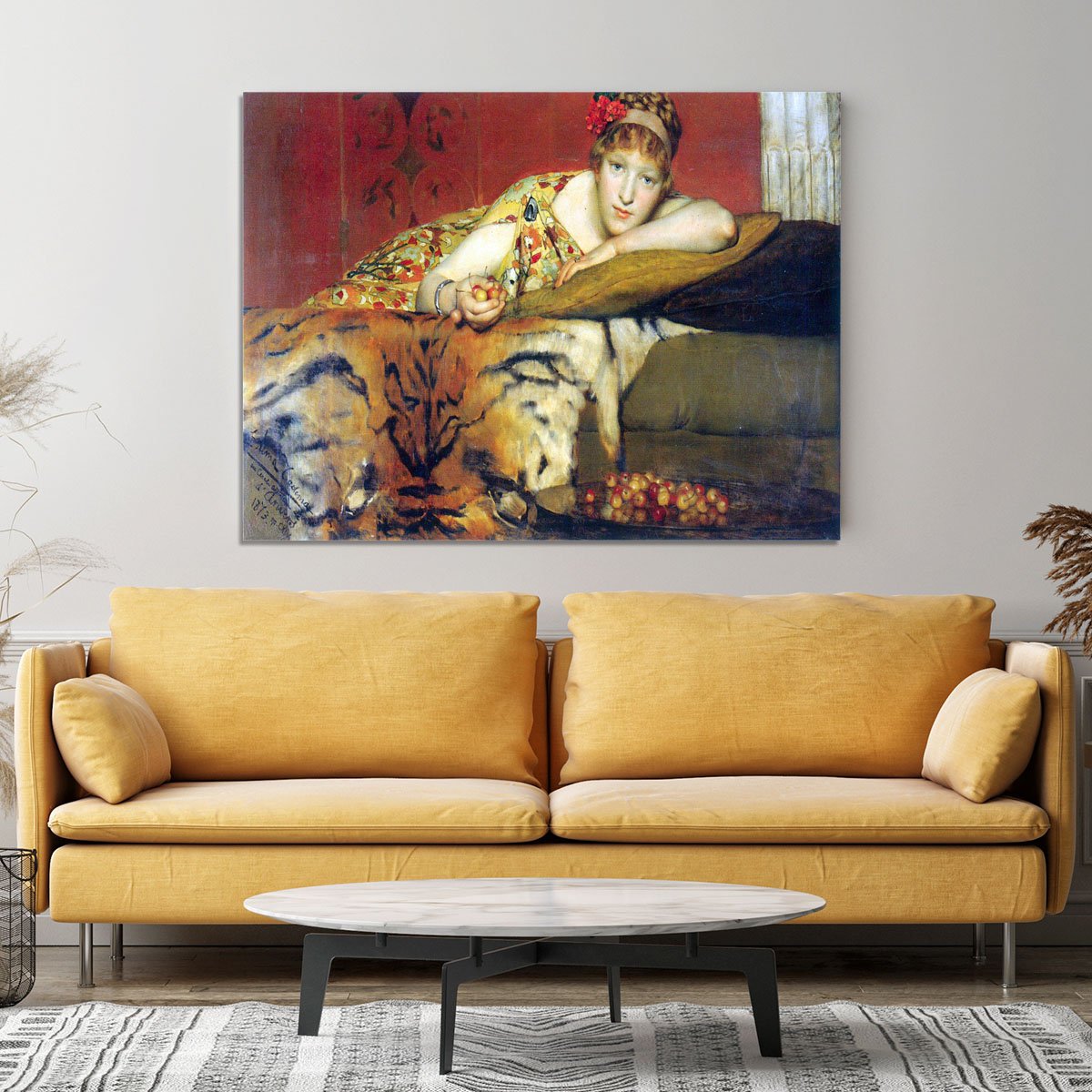 A craving for cherries by Alma Tadema Canvas Print or Poster