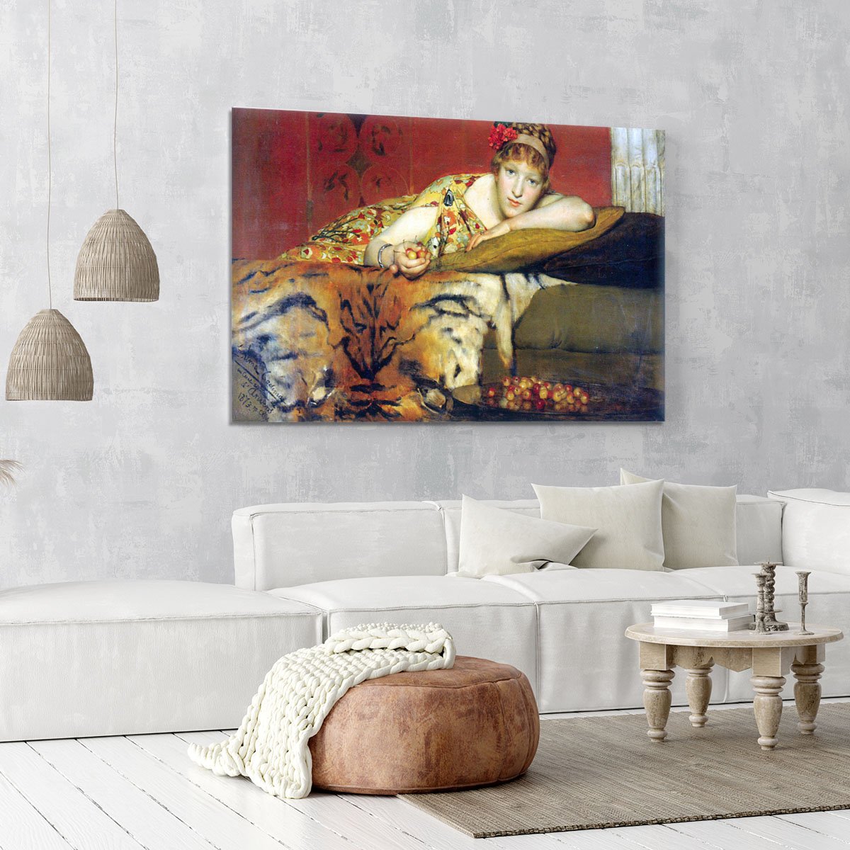 A craving for cherries by Alma Tadema Canvas Print or Poster