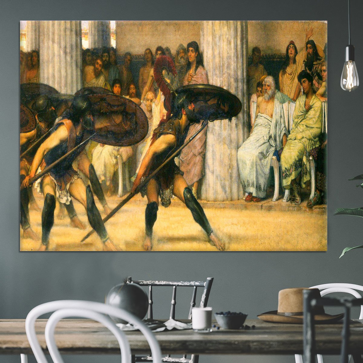 A dance for Phyrrus by Alma Tadema Canvas Print or Poster